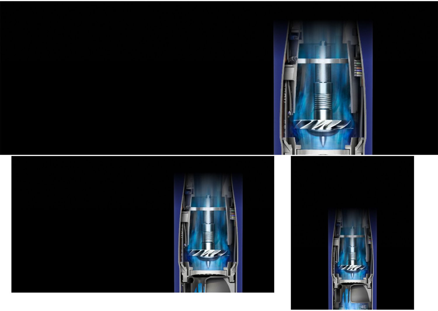 Фрагмент мультистайлера та сушарки Dyson Airwrap id із зображенням двигуна.