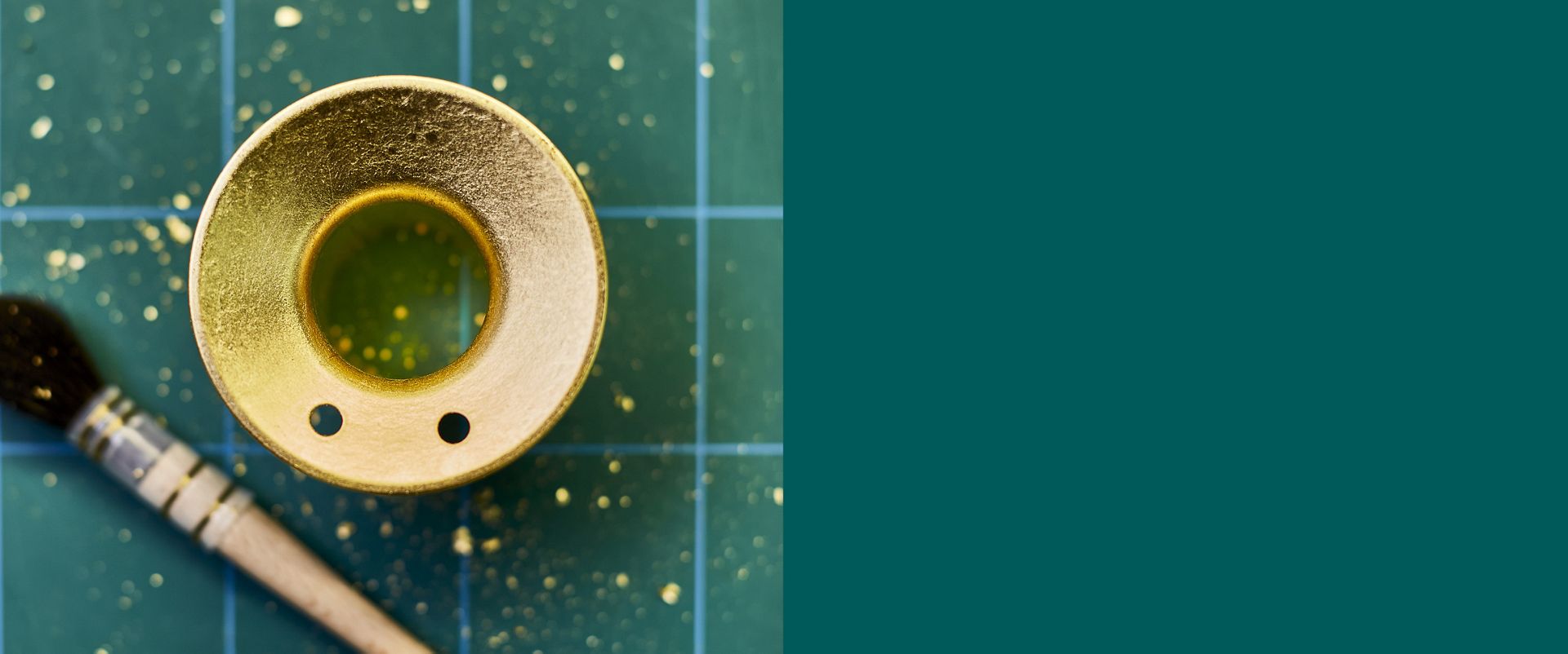 Einzigartiges Supersonic-Element, von Hand mit Blattgold vergoldet
