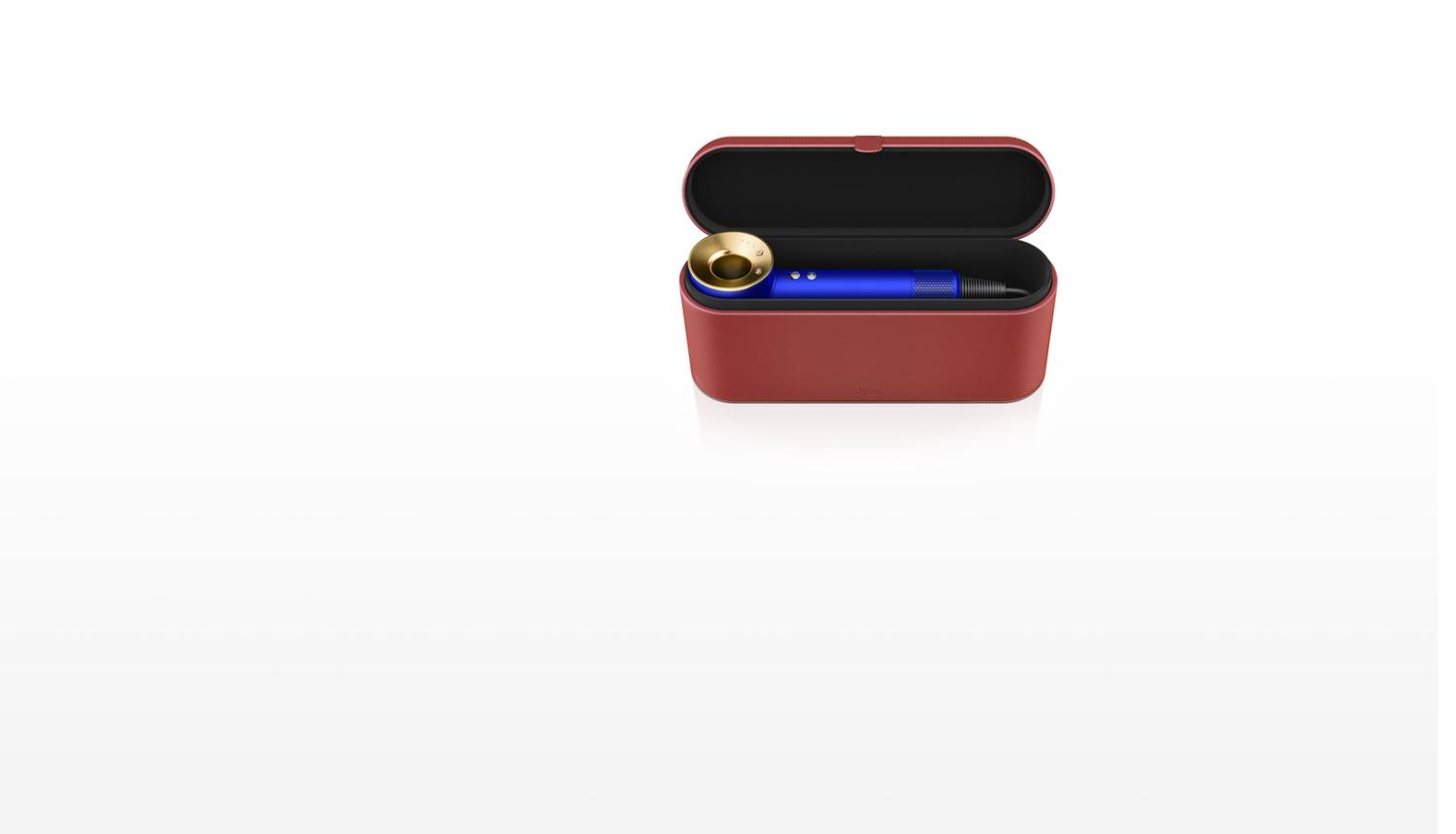 Supersonic bleu/or dans un coffret de présentation rouge