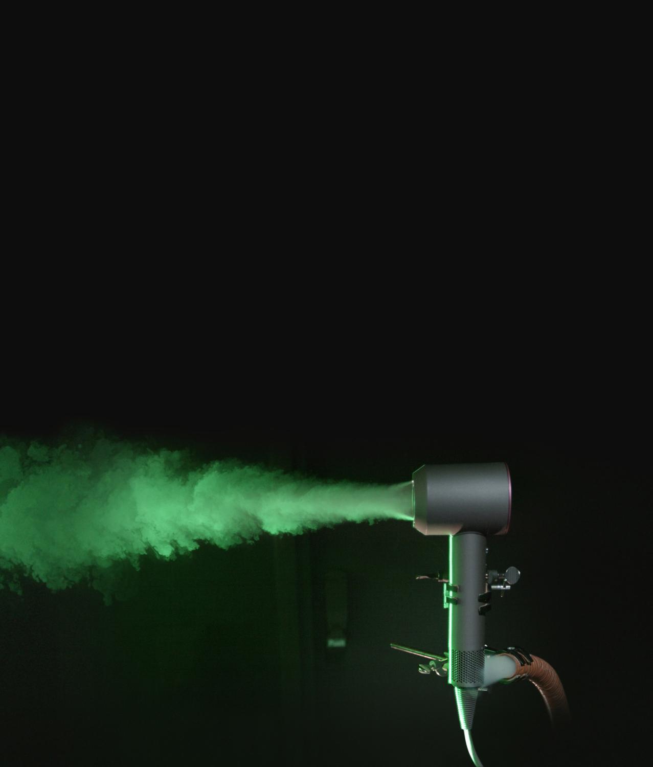 Dyson Supersonic hair dryer side view lab test