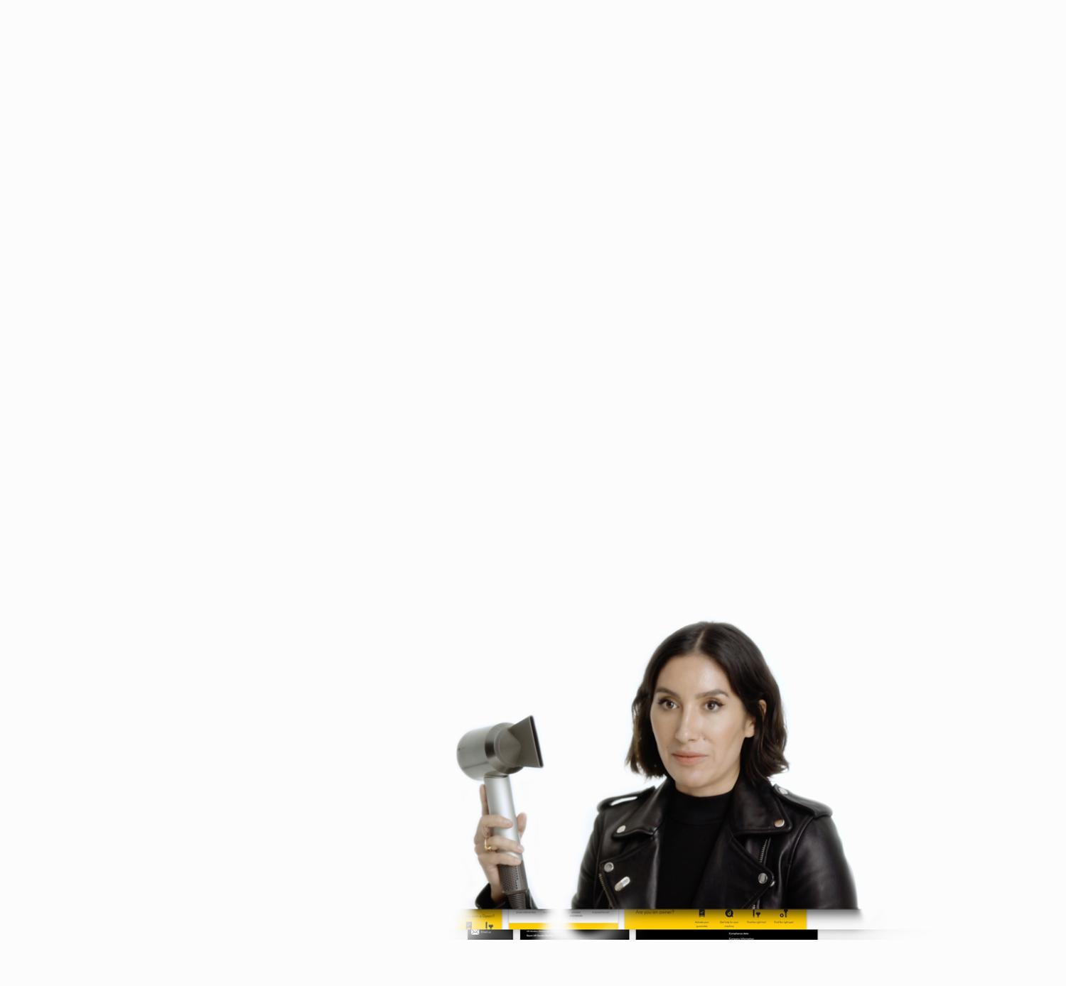 Jen Atkin hält den Dyson Supersonic™ Professional Haartrockner mit der befestigten Professional Düse