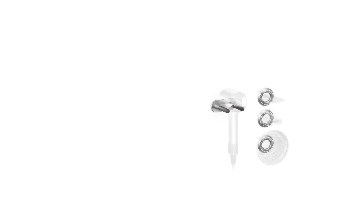 Veggholder og magnetiske tilbehørfester til Dyson Supersonic™ hårføner