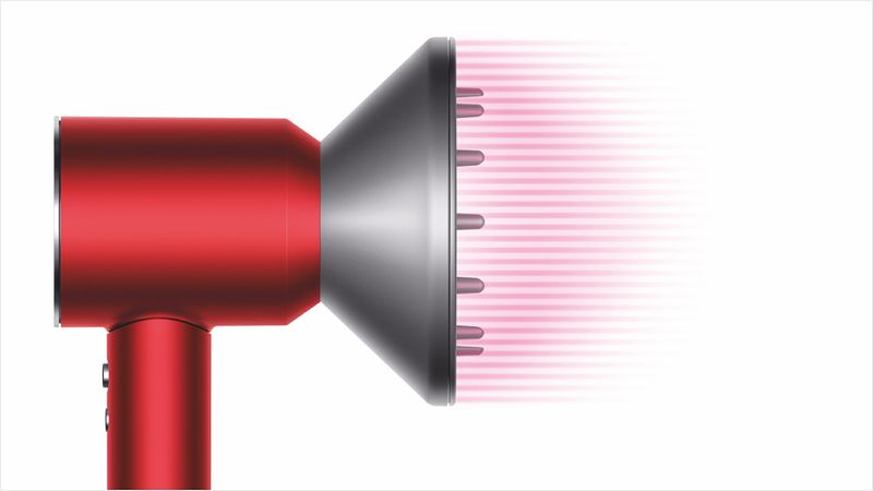 Dyson Supersonic Rouge avec le diffuseur repensé