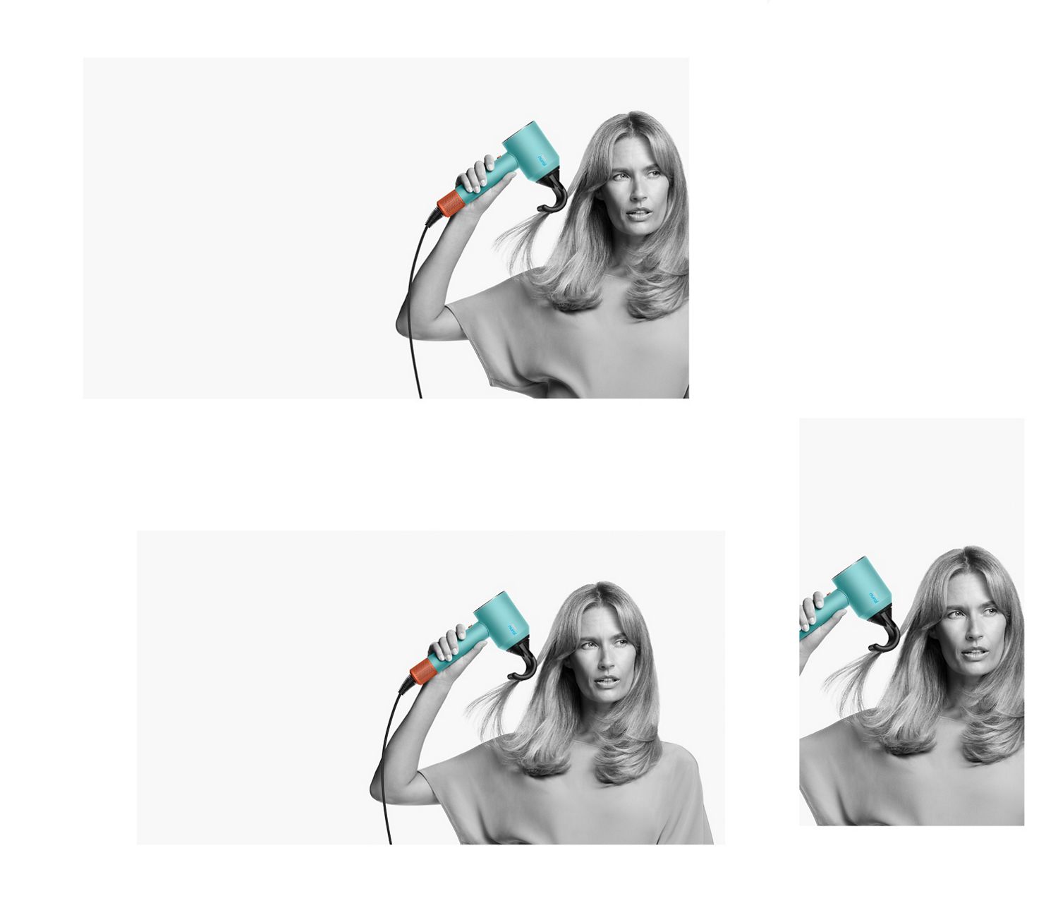 Female model using the Flyaway attachment