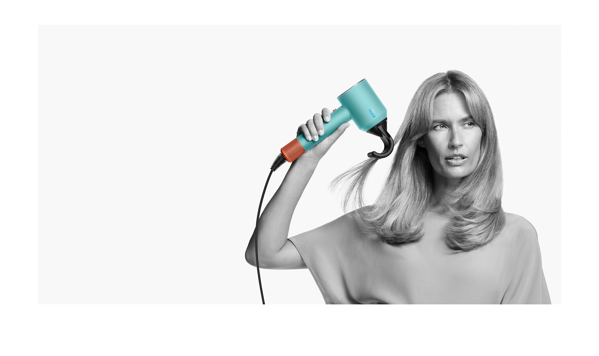 Female model using the Flyaway attachment