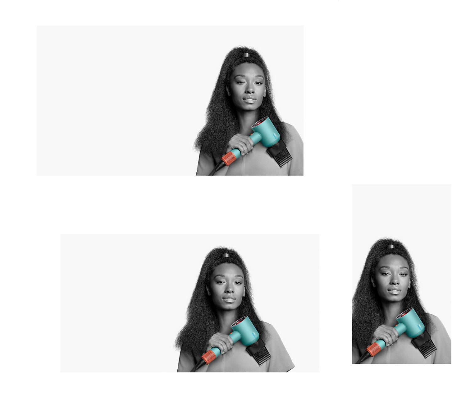 Female model using the Wide-tooth comb