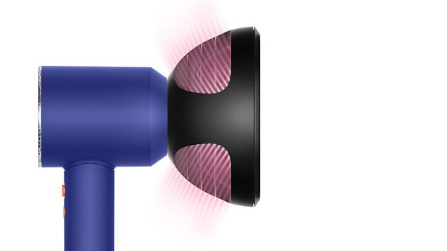 Visualised airflow of Wave+Curl diffuser in Dome mode.