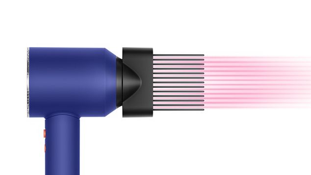 Visualised airflow of Wide-tooth comb.