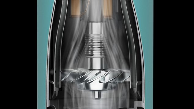 Schnittdarstellung des Dyson Hyperdymium Motors.