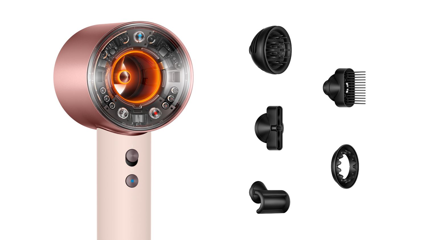 The Dyson Supersonic Nural hair dryer with Presentation case and accessories