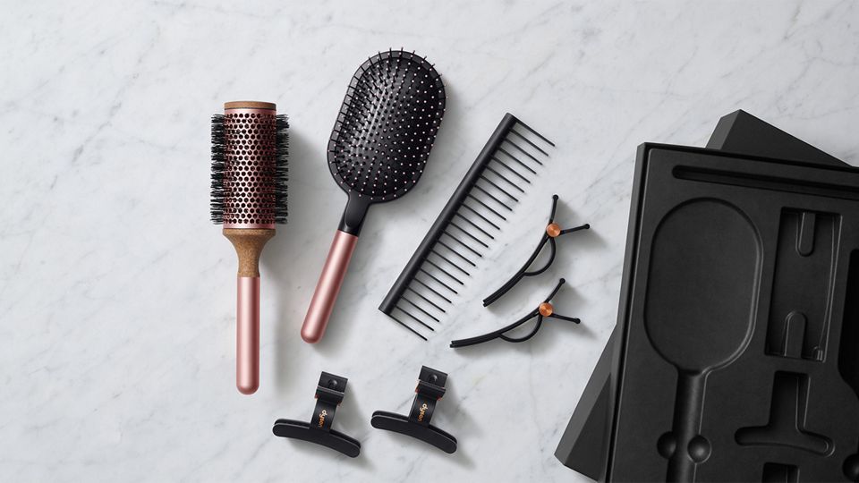 Seleção de acessórios para o secador de cabelo Dyson