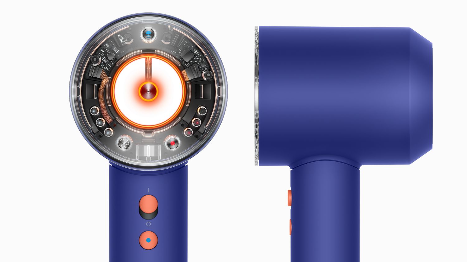  Le sèche-cheveux Dyson Supersonic Nural vu de dos et de côté