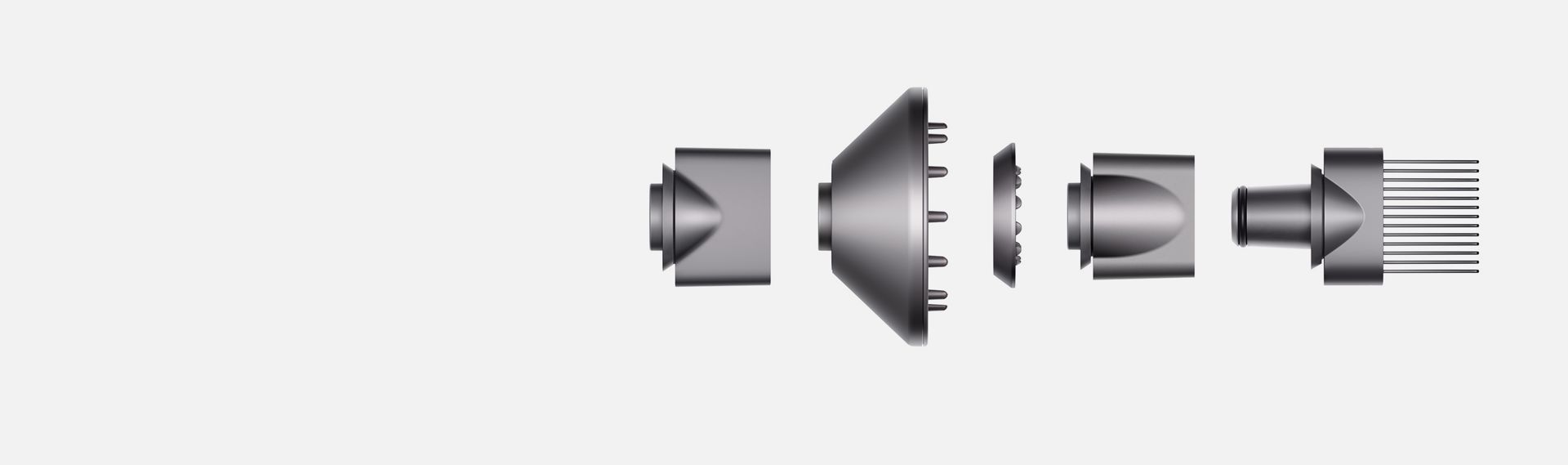 Bilder der Stylingaufsätze für den Dyson Supersonic