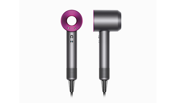 Vue de face et de profil du sèche-cheveux Dyson Supersonic