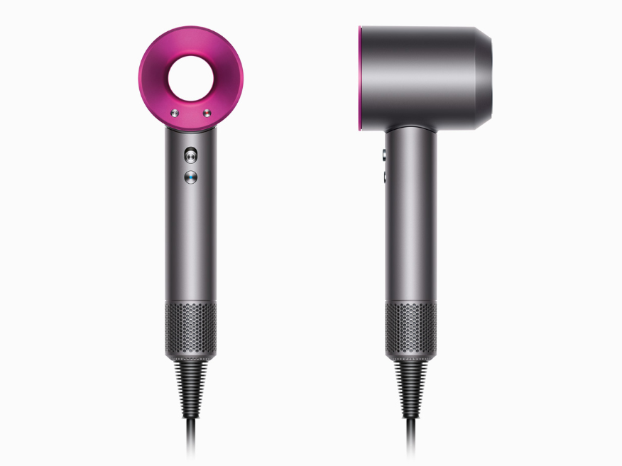 Dyson Supersonic™ Iron Fuchsia front and side view