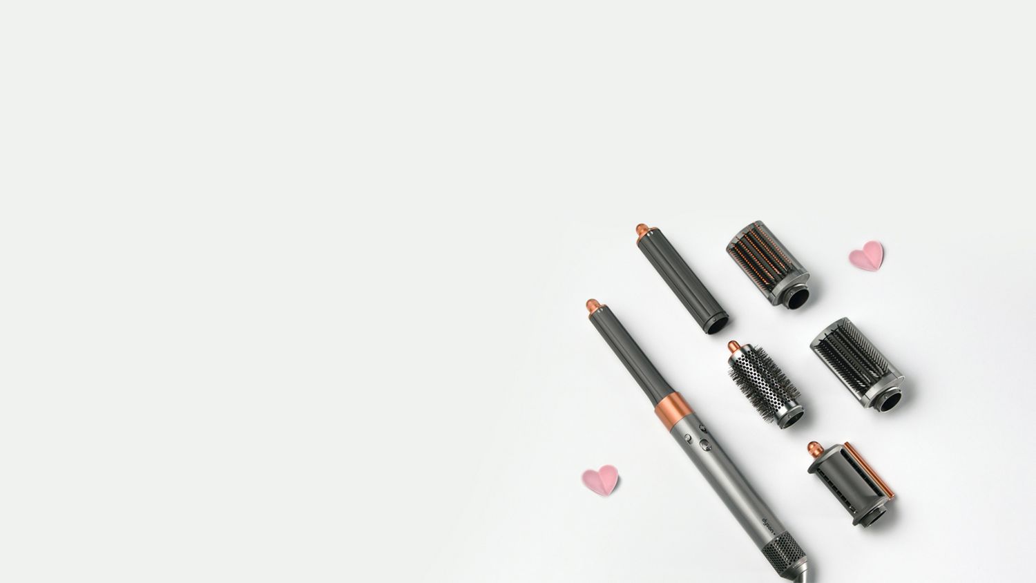  Dyson Airwrap, on a heart-design background.