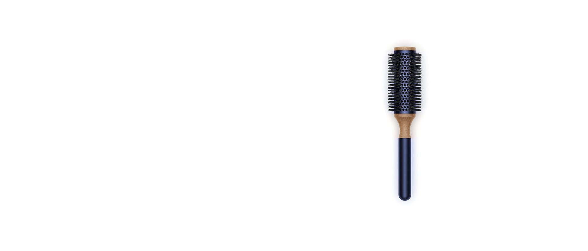 Black and Prussian blue Vented 35mm barrel brush.