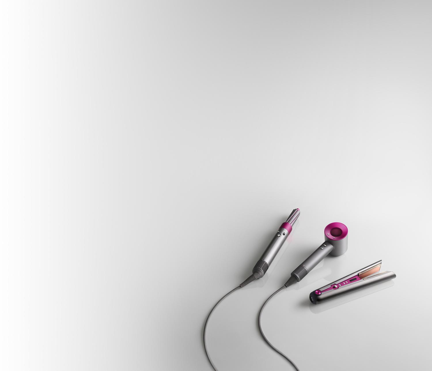 Dyson Airwrap styler, Dyson Supersonic hair dryer and Dyson Corrale straightener