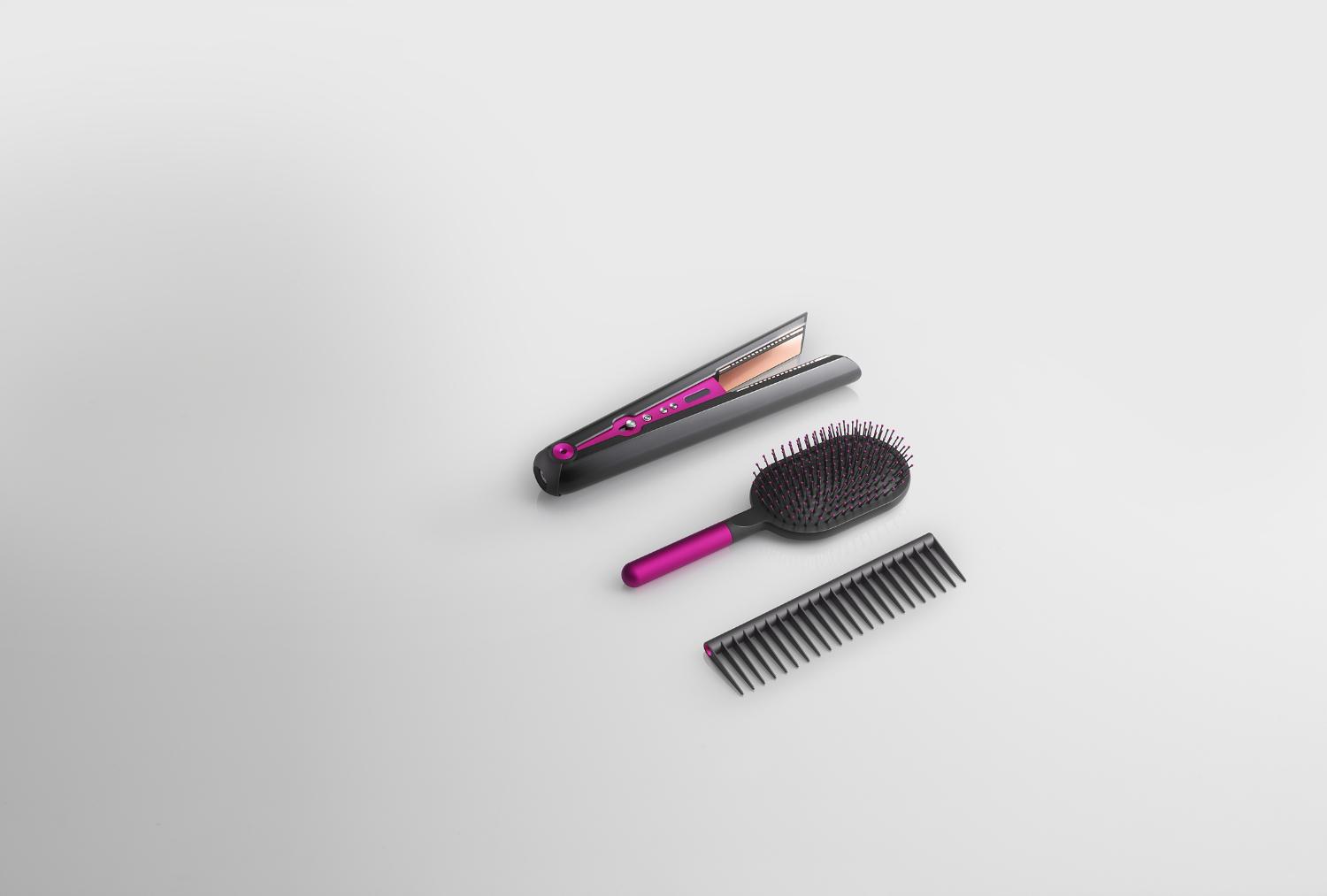 Dyson Corrale straightener with Paddle brush and Detangling comb