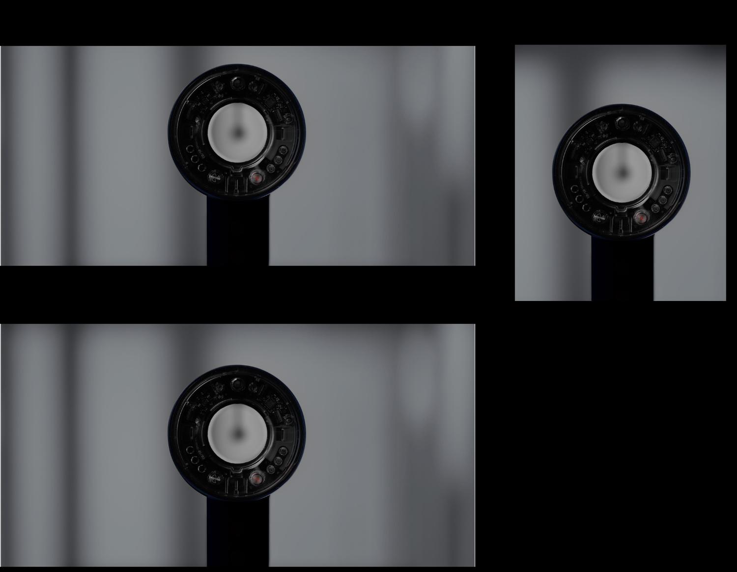 The Dyson Supersonic Nural hair dryer used by a model to dry her hair.