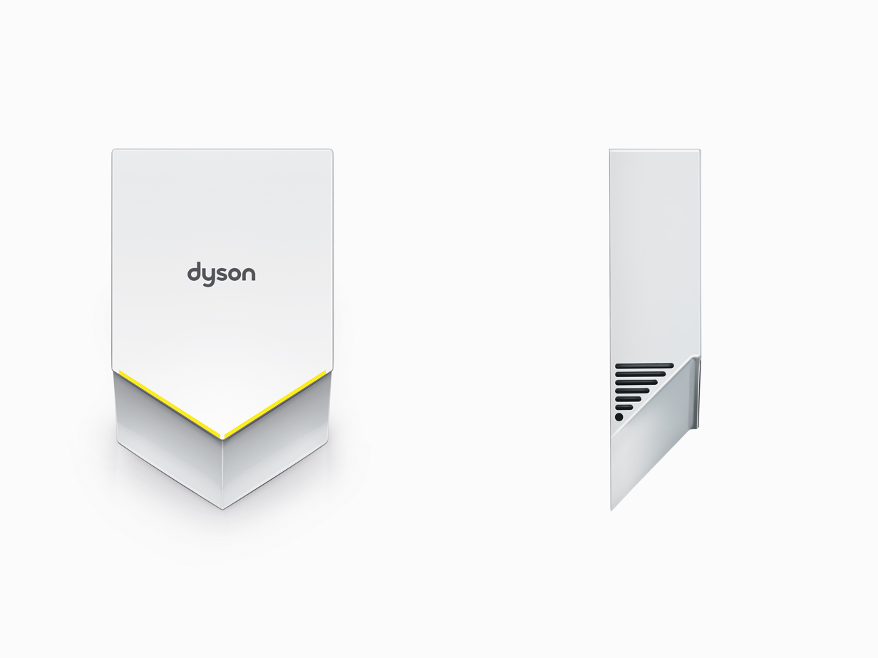 Vista frontal e lateral do Dyson Airblade V