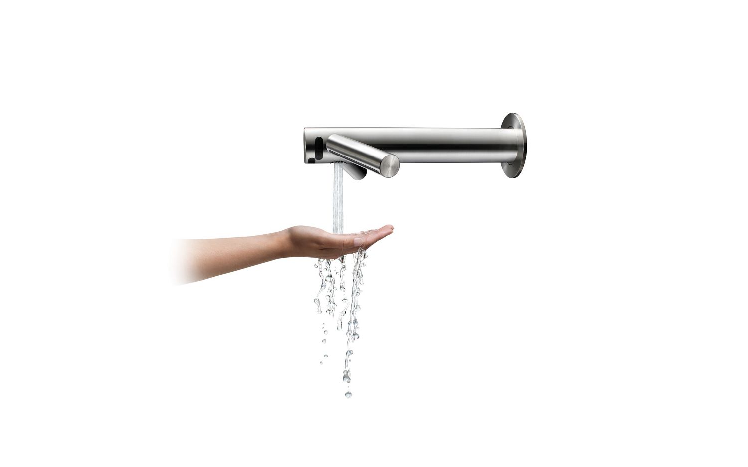 Des mains sous le sèche-mains Dyson Wash+Dry