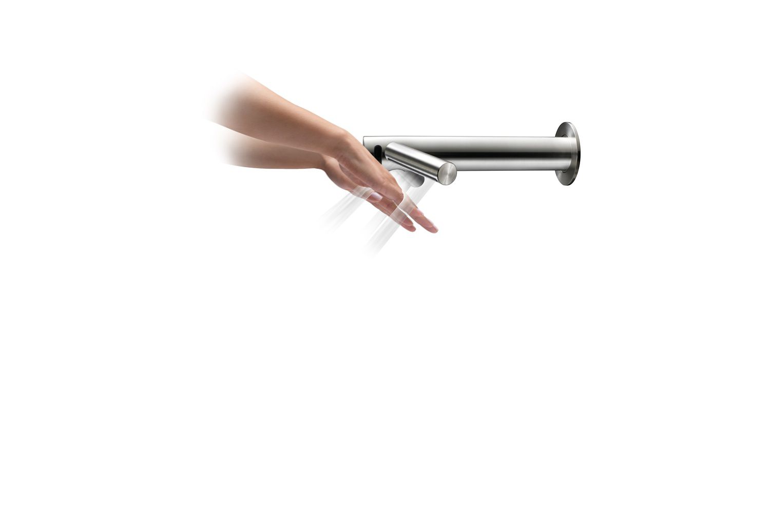 Des mains sous le sèche-mains Dyson Wash+Dry