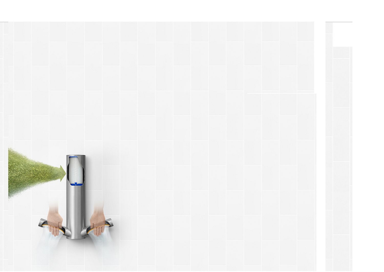 Drying hands with Dyson Airblade™ 9kJ hand dryer  Drying hands with Dyson Airblade™ 9kJ hand dryer