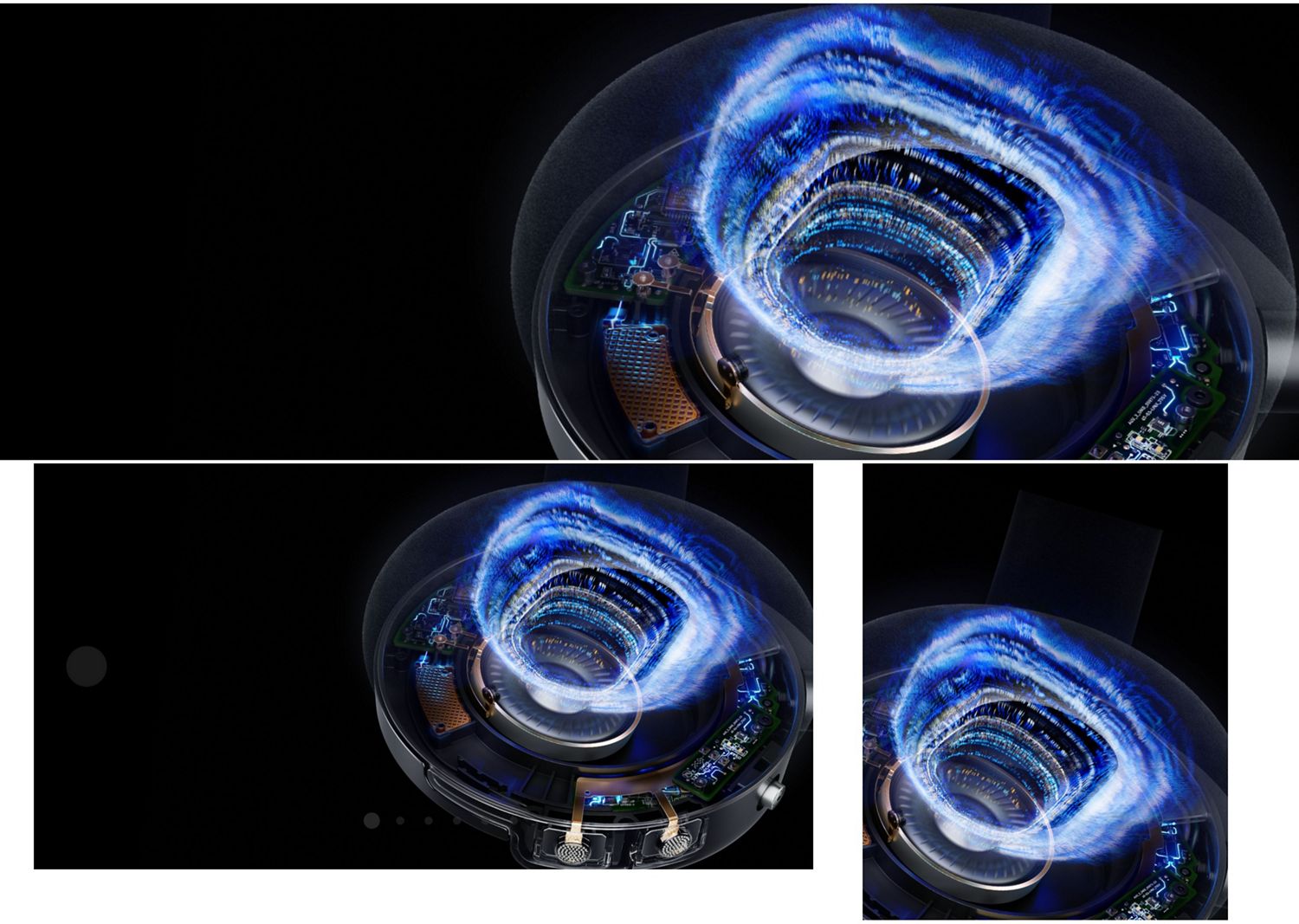 Dyson OnTrac wireless headphones cutaway showing the Digital Signal Processor.