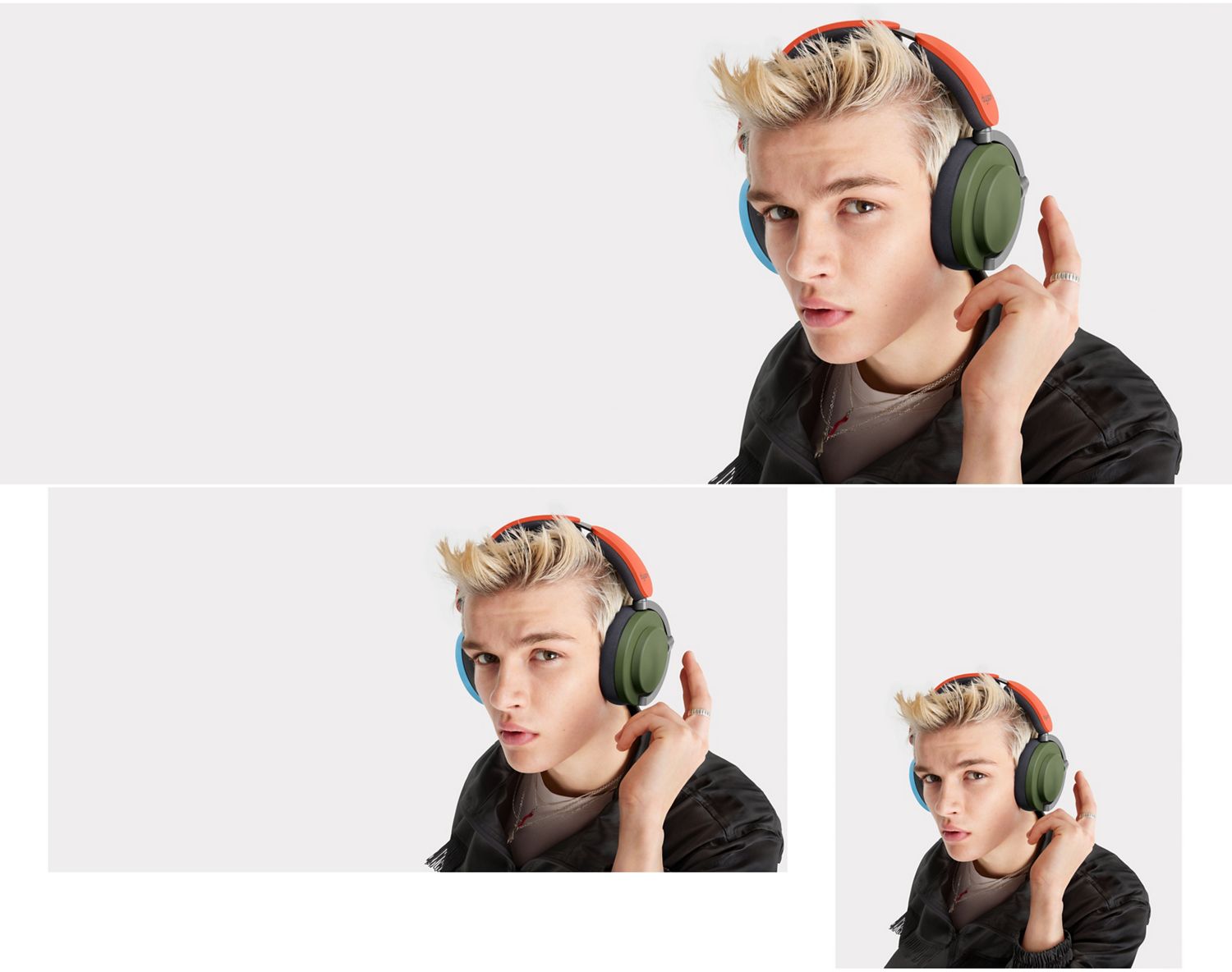 Dyson OnTrac wireless headphones with customised ear cap and cushion colours.