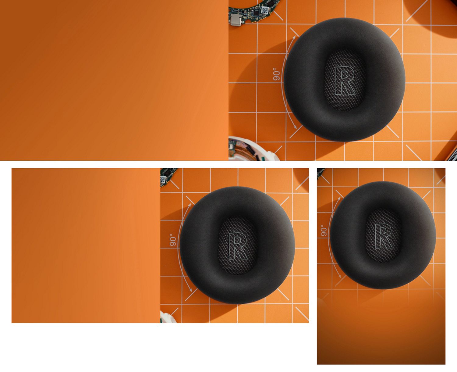 Close-up of the ear cushion on a drawing board. Close-up of the ear cushion on a drawing board.