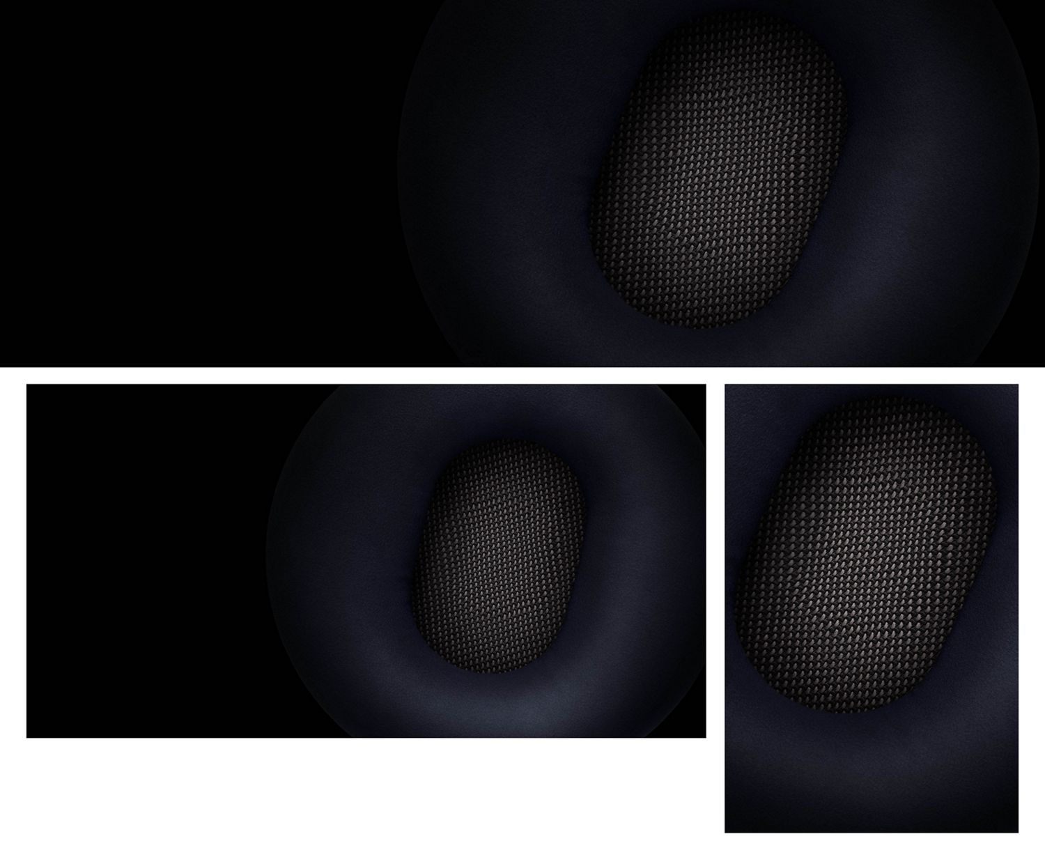 Close-up of the inside of the ear cushions. Close-up of the inside of the ear cushions.