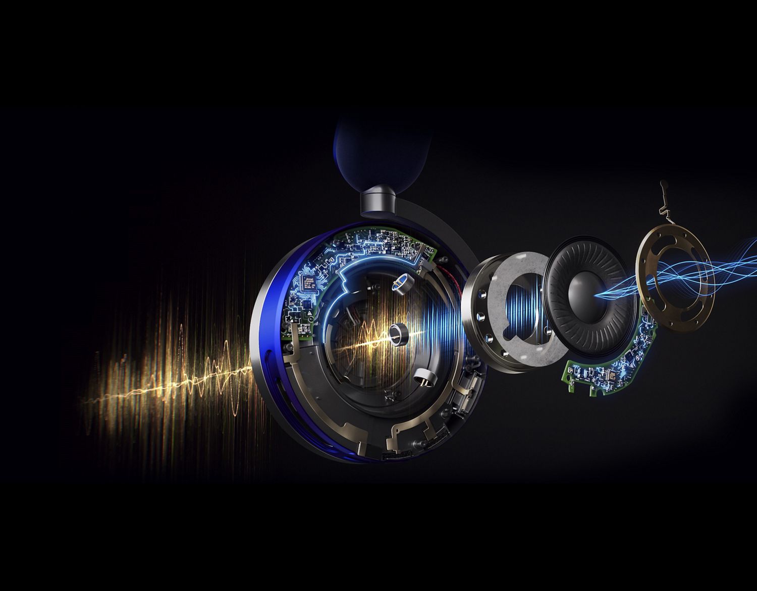 Technology inside ear cup shown