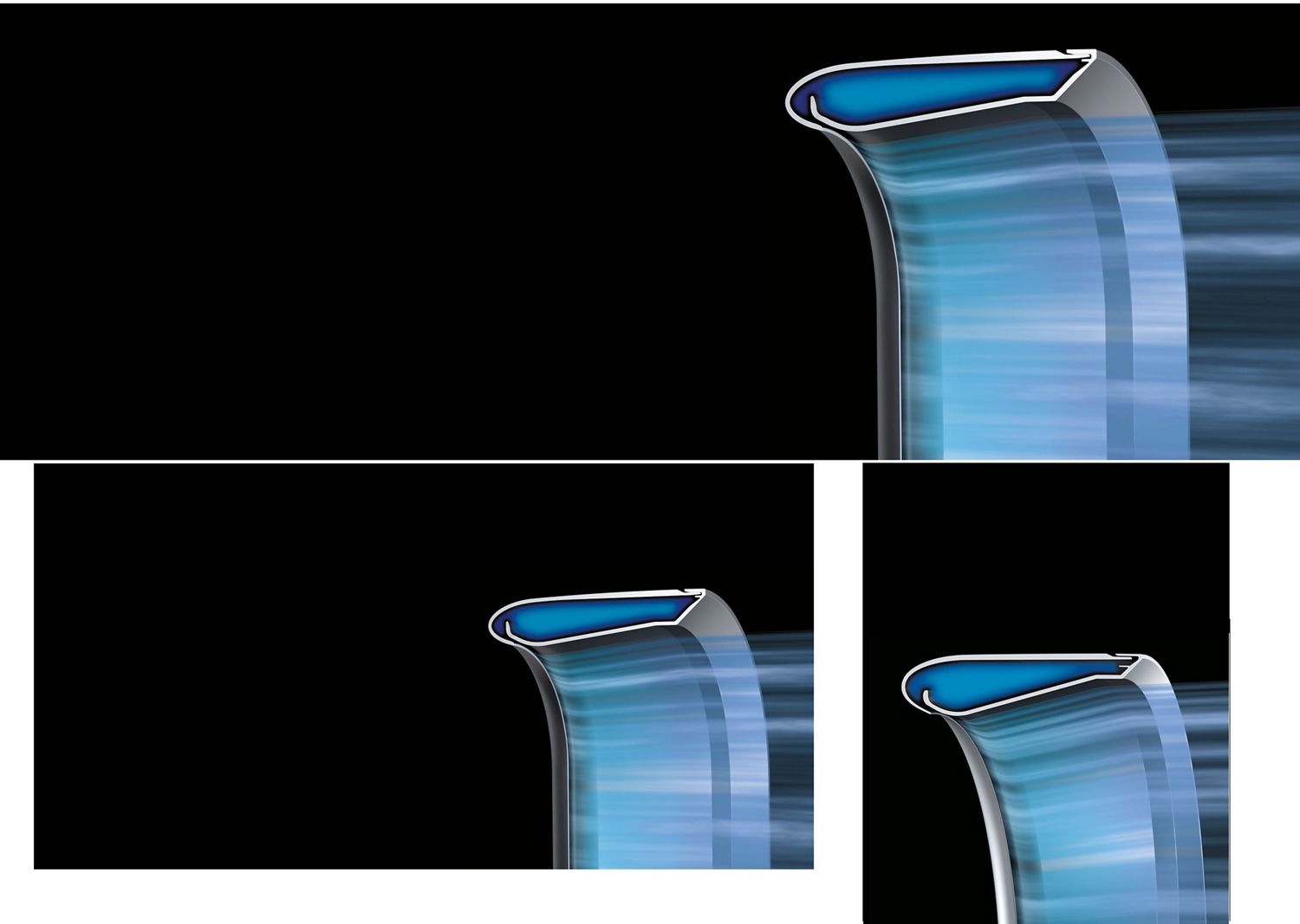 The Dyson PencilVac Fluffycones cleaner cleans around the legs of a chair.