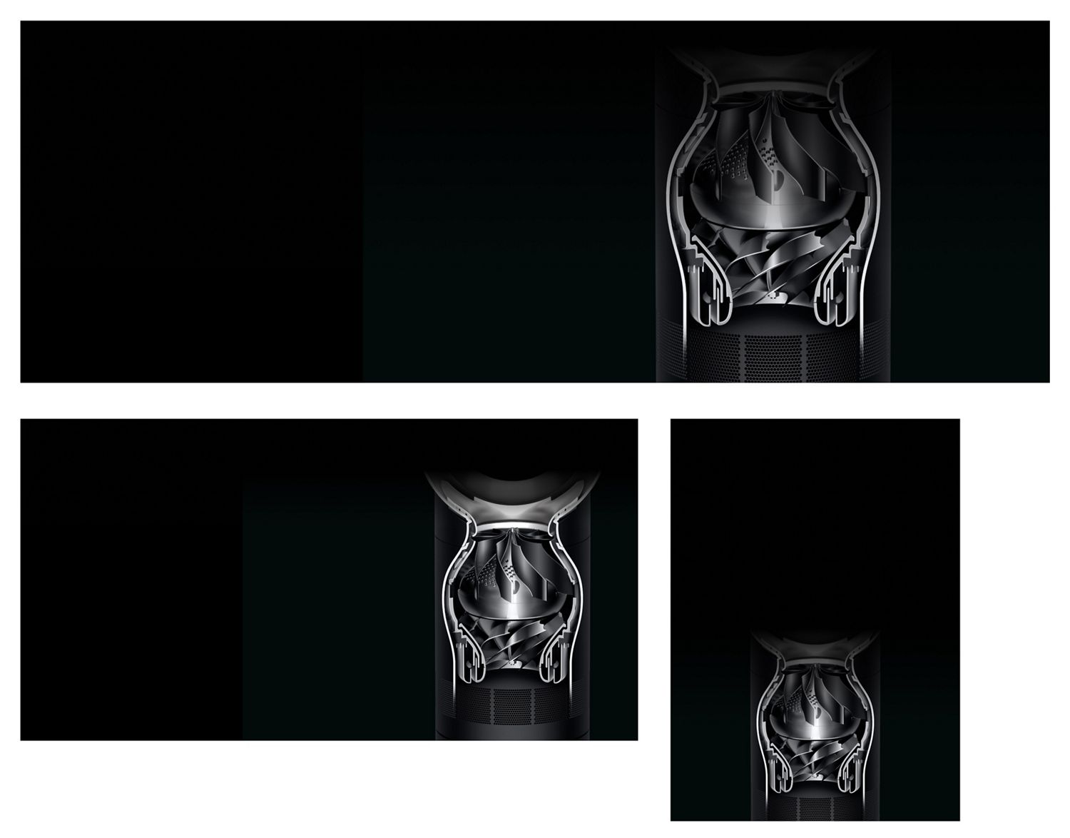 The Dyson PencilVac Fluffycones cleaner cleans around the legs of a chair.