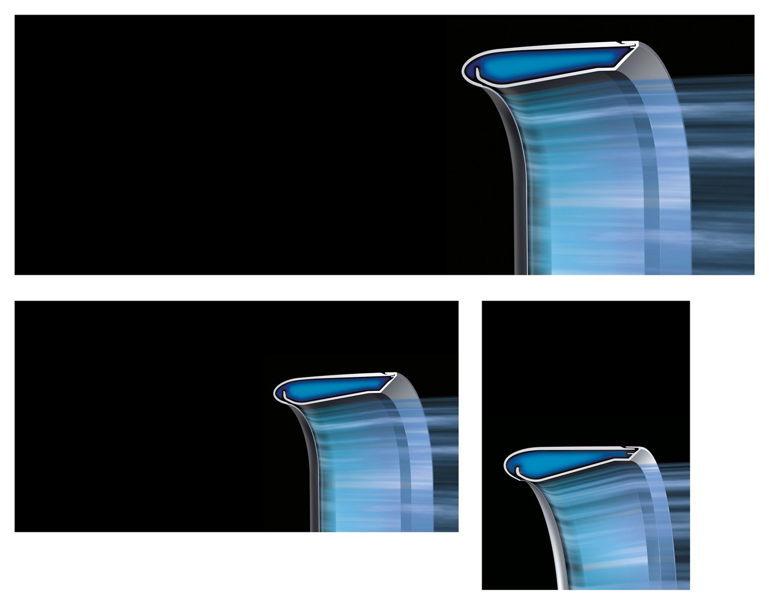 The Dyson PencilVac Fluffycones cleaner cleans around the legs of a chair.