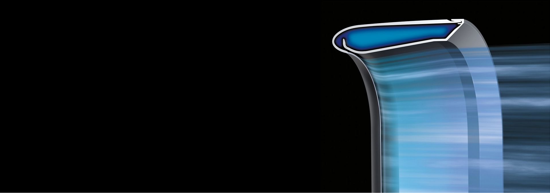 The Dyson PencilVac Fluffycones cleaner cleans around the legs of a chair.