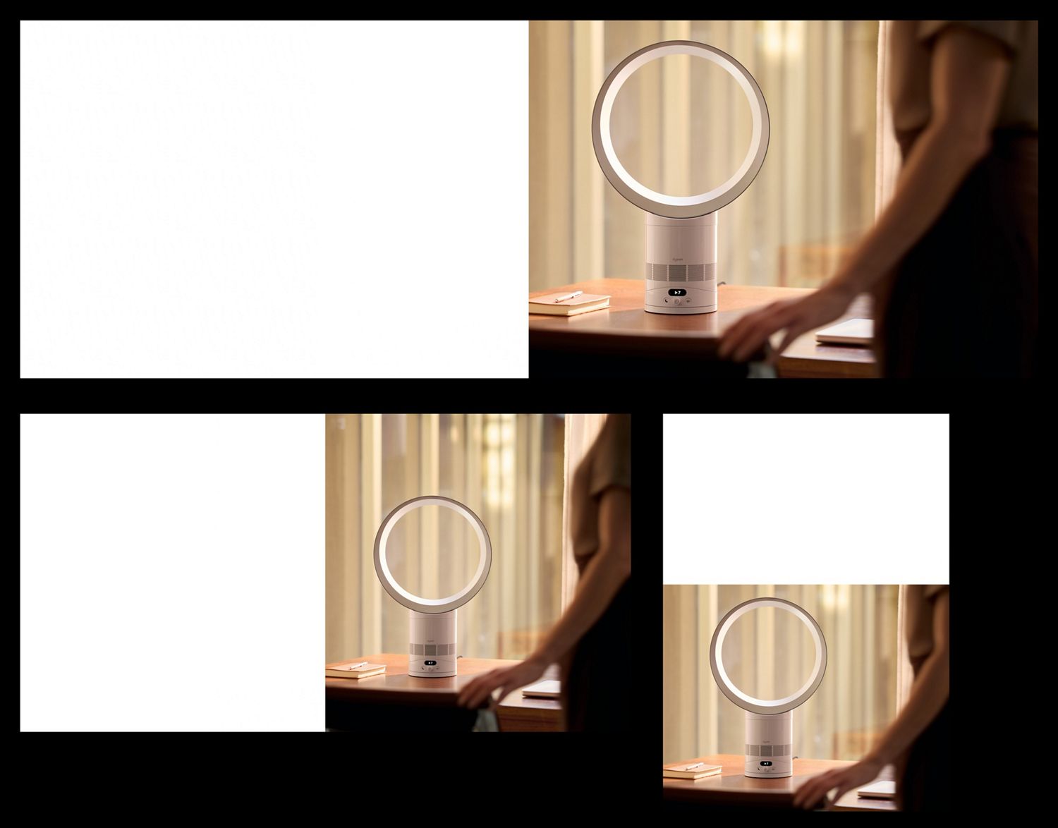 The Dyson Fluffycones cleaner head cleans right up to the edge of a floor.