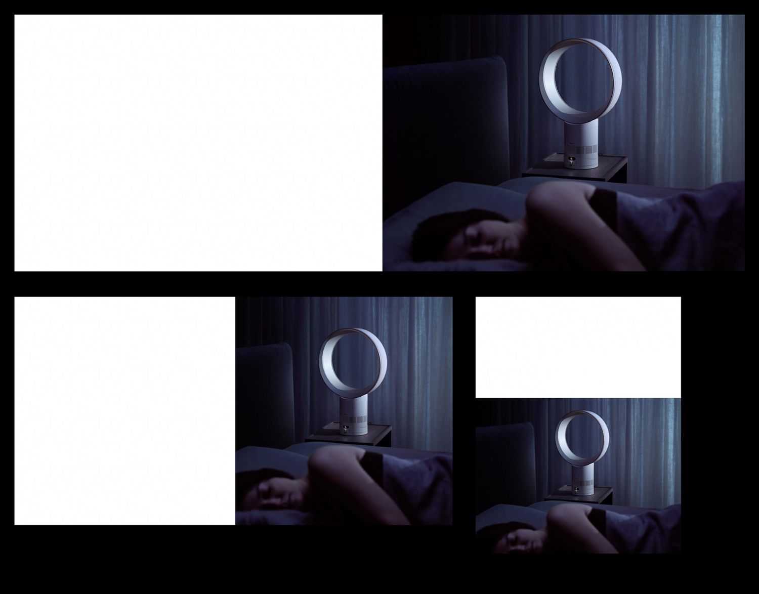The Dyson Cool CF1 fan cooling a person as they sleep.
