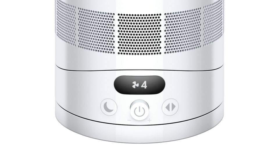 Display des Dyson Cool™ CF1 Ventilators über den Bedientasten und dem Regler.