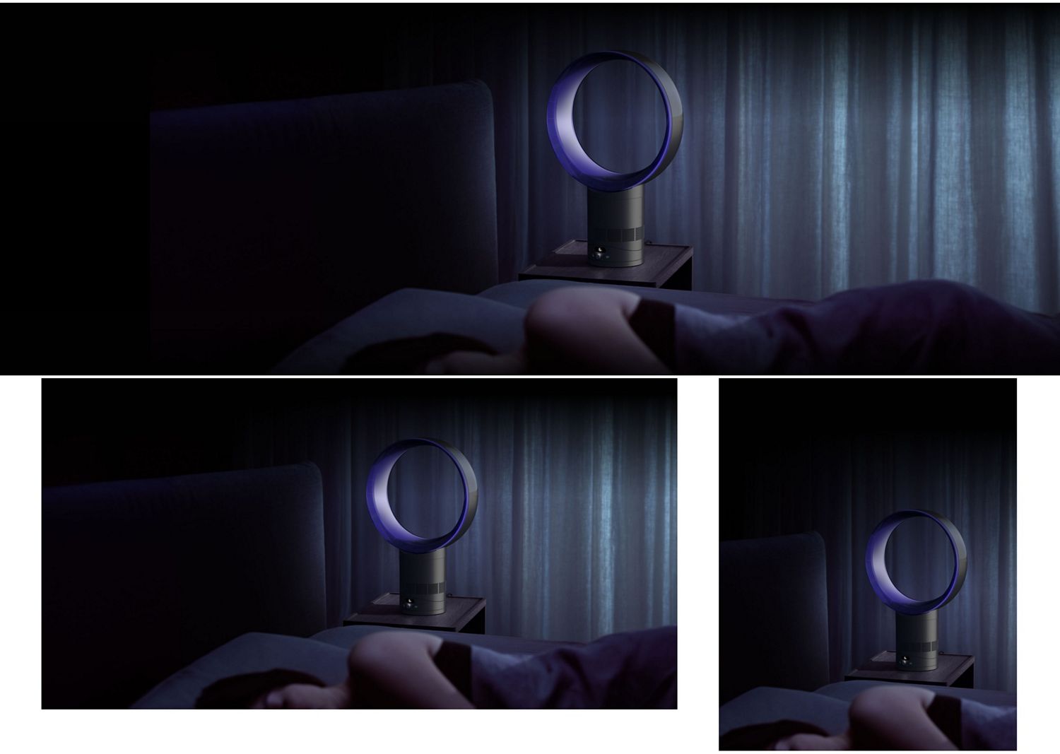 The Dyson Cool CF1 fan cooling a person as they sleep.
