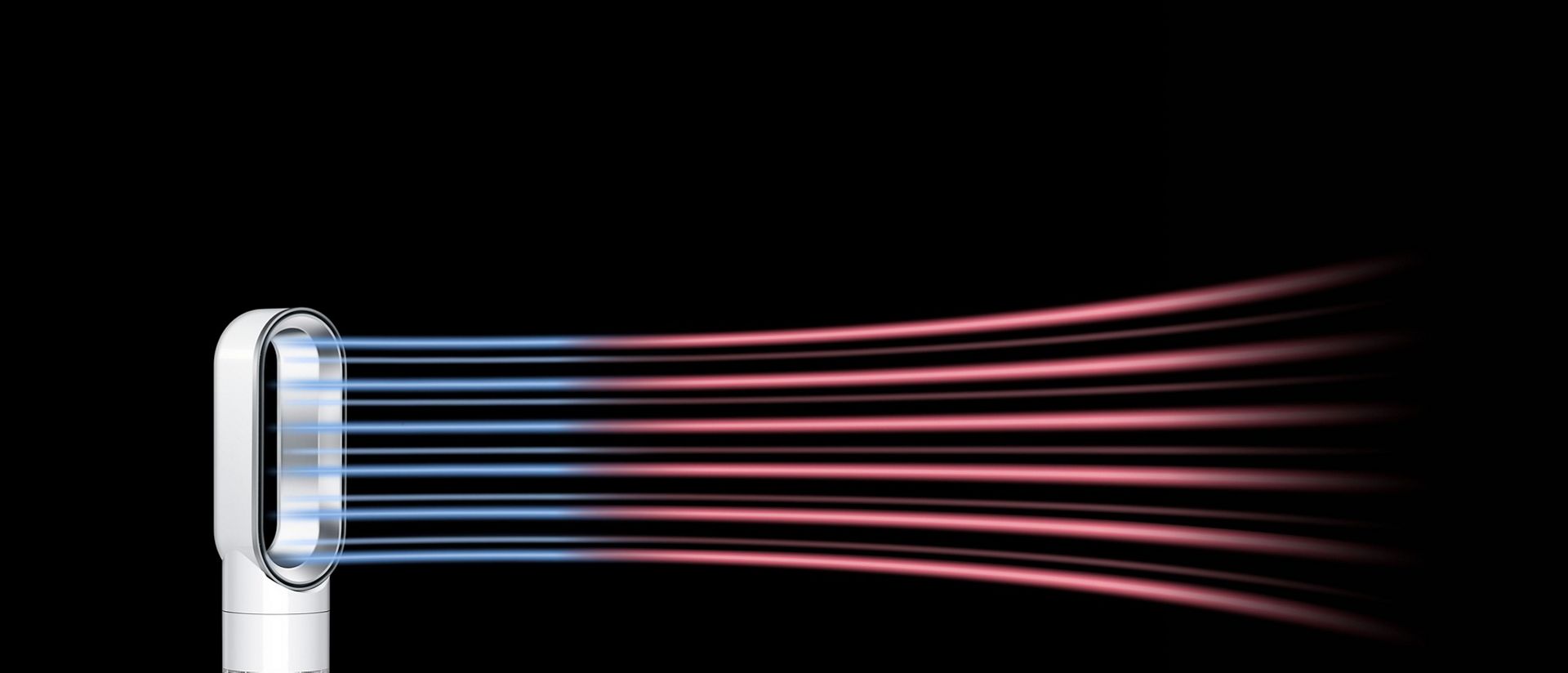 Dyson Hot+Cool HF1 Remote Link Pre-heat heater and cooling fan projects powerful airflow with Air Multiplier technology.