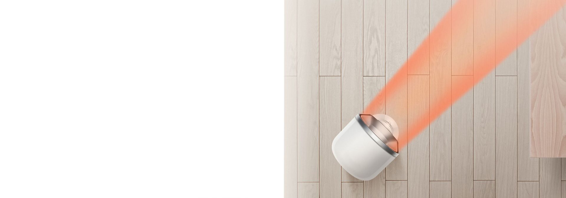 The Dyson Hot+Cool HF1 Remote Link Pre-heat heater and cooling fan projects energy-efficient heated airflow.