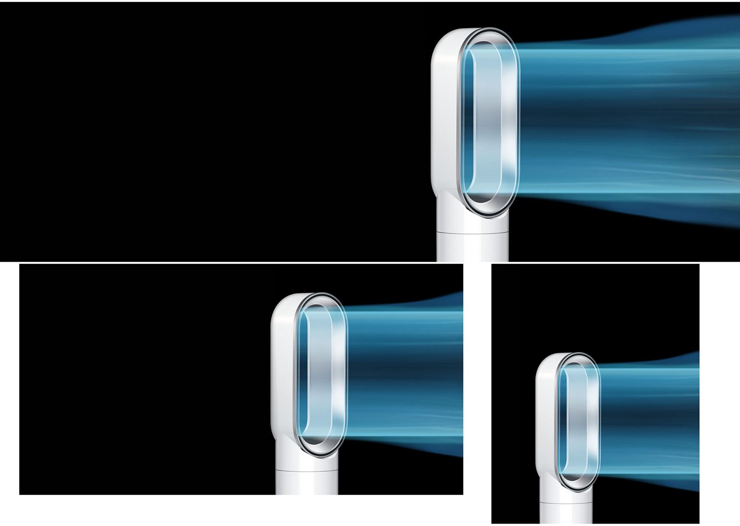 Dyson Hot+Cool HF1 Remote Link Pre-heat heater and cooling fan projects powerful airflow with Air Multiplier technology.
