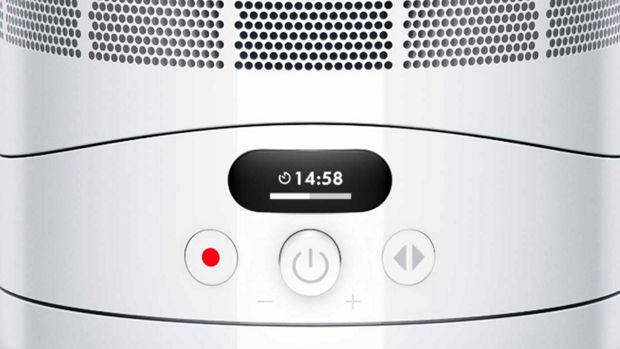 Kütte- ja ventilatsiooniseadme Dyson Hot+Cool HF1 Remote Link Pre-heat LCD-ekraan.