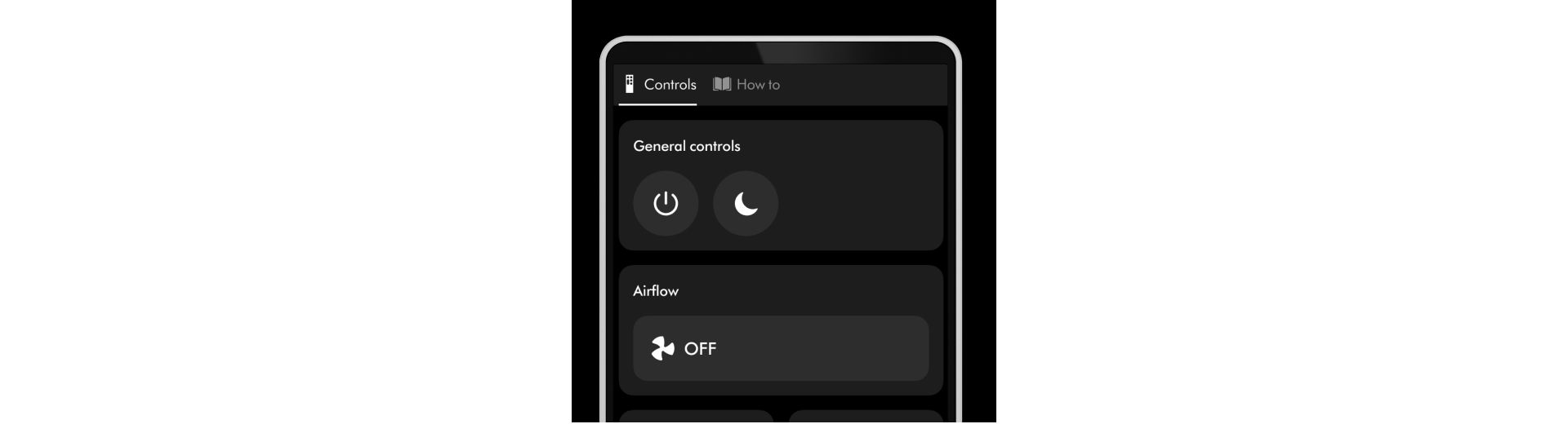 Remote control features on the MyDyson app.