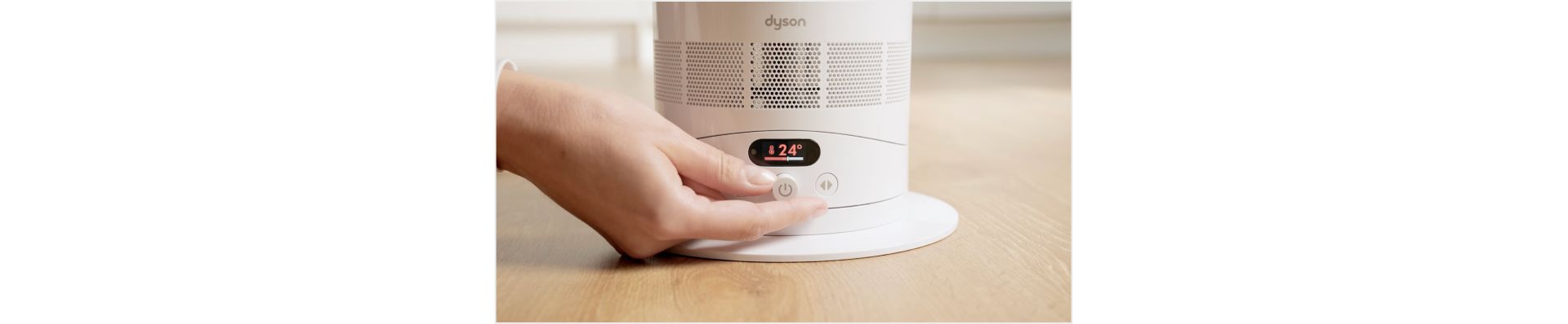 Temperature is adjusted using the dial.