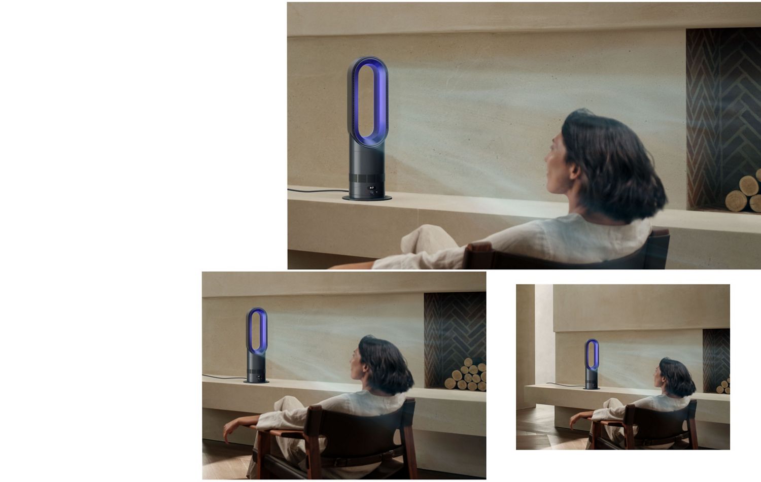 The Dyson Hot+Cool HF1 Rapid React heater and cooling fan cools a room with powerful airflow.