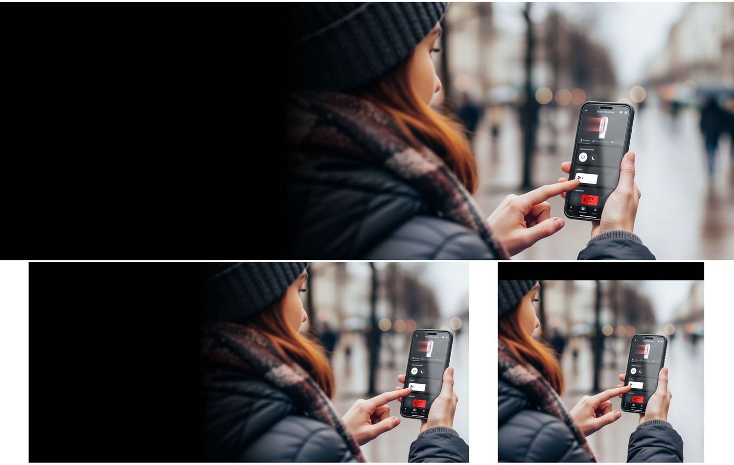 Dyson Hot+Cool HF1 Remote Link Pre-heat heater and cooling fan temperature is controlled remotely using the MyDyson app.