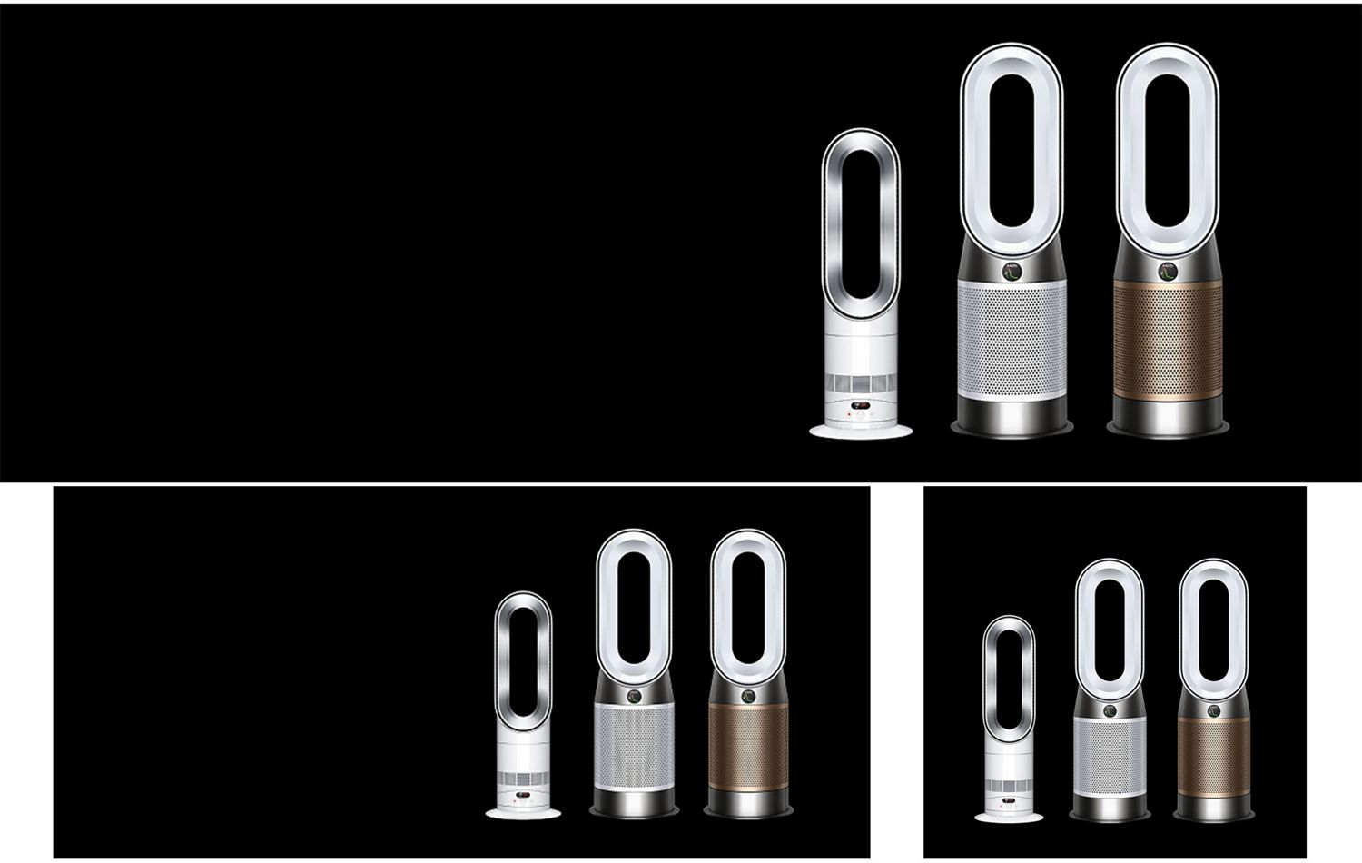 A range of Dyson Environmental care machines.